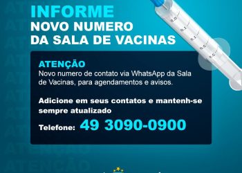 SALA DE VACINAS DE ZORTÉA TEM NOVO NÚMERO