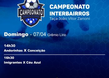 VEM AÍ: MAIS UMA RODADA DO CAMPEONATO DE FUTEBOL DE CAMPO DE ZORTÉA