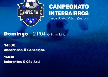 VEM AÍ: MAIS UMA RODADA DO CAMPEONATO DE FUTEBOL DE CAMPO DE ZORTÉA 2024