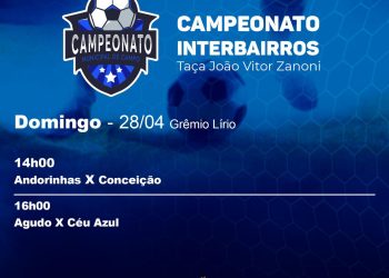 VEM AÍ: SEMIFINAIS DO CAMPEONATO DE FUTEBOL DE CAMPO DE ZORTÉA 2024