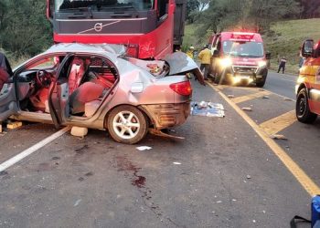 Grave acidente em Quilombo tira a vida de mulher grávida na SC-157