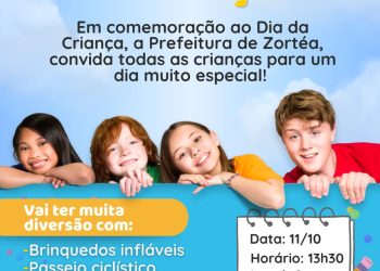 Secretaria de Educação de Zortéa promoverá evento em comemoração ao Dia da Criança