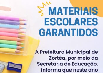 Prefeitura de Zortéa disponibilizará kits de materiais escolares para alunos da Rede Municipal de Ensino
