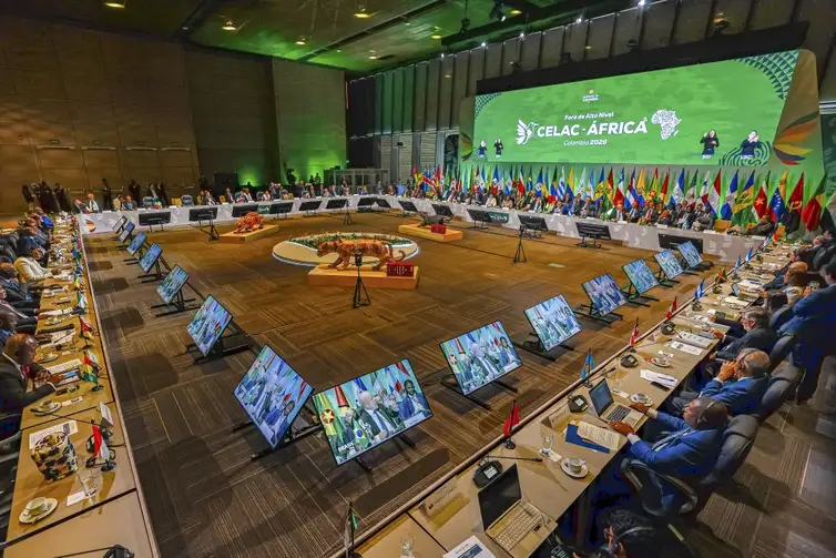 21.03.2026 - Presidente da República, Luiz Inácio Lula da Silva, durante reunião de Chefes de Estado CELAC-África, no Centro de Convenções Ágora. Bogotá - Colômbia.  Foto: Ricardo Stuckert / PR